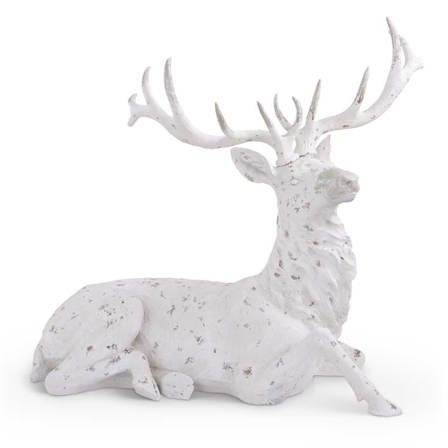 Whitewashed Resin Deer