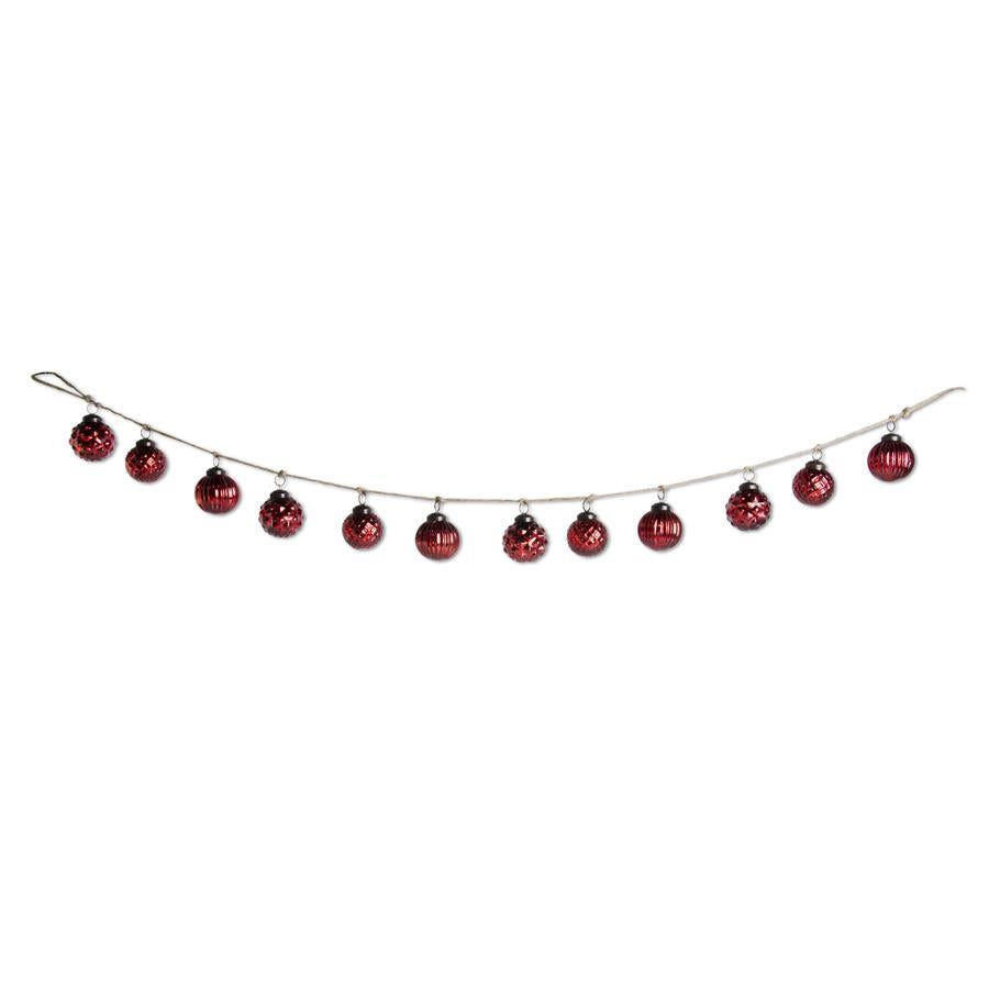 Red Mercury Glass Garland