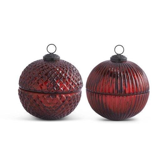 Red Glass Lidded Ornament