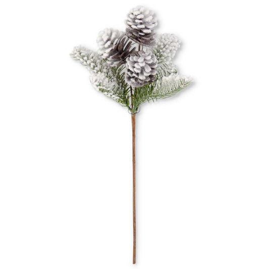 Flocked Fir Pinecone Stem