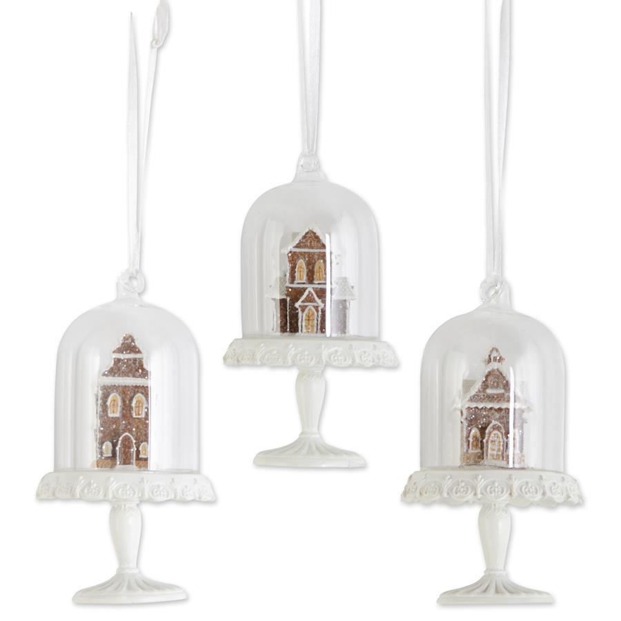 Gingerbread House Cloche Ornaments