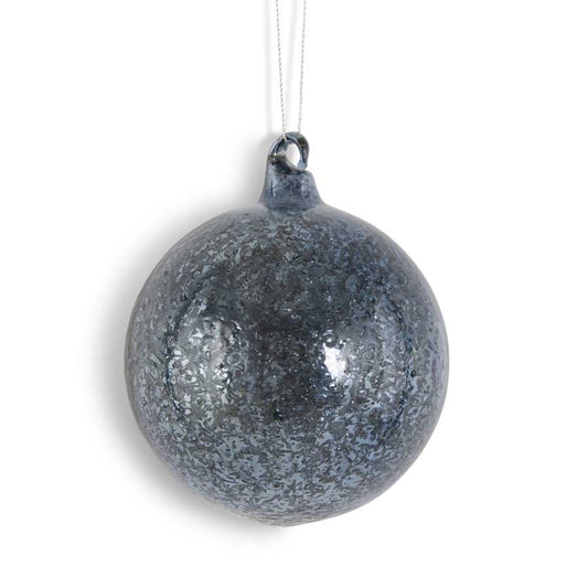 Dark Blue Mercury Glass Round Ornament