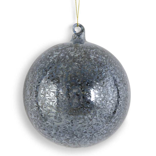 Dark Blue Mercury Glass Round Ornament