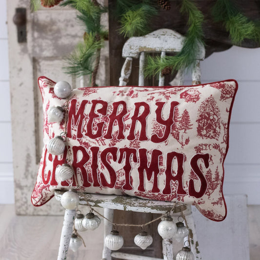 Merry Christmas Toile Pillow’s