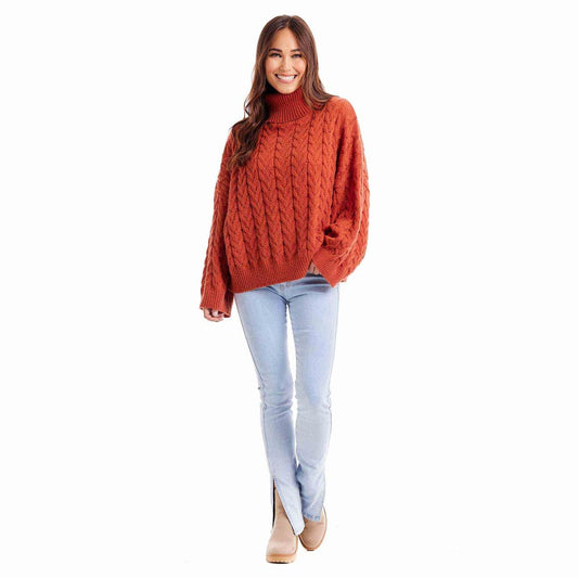 Rust Radley Cable Knit Sweater