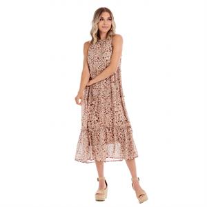 Tan Alana Midi Dress