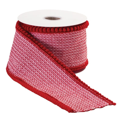 Wired Cotton Red Ribbon