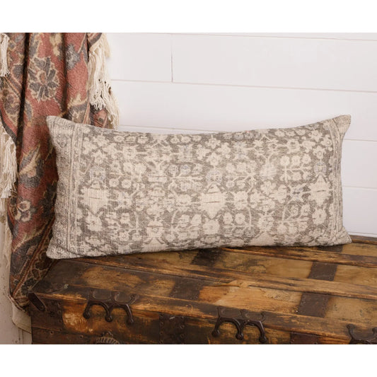 Antique Rug Slub Lumbar Pillow