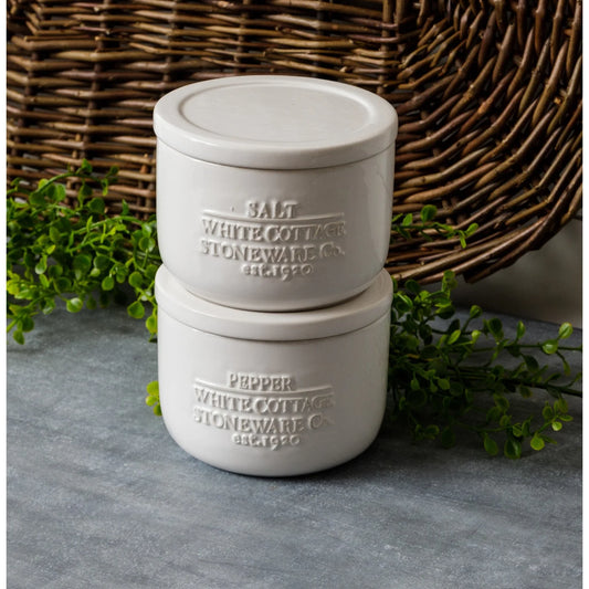 White Cottage Salt & Pepper Cellar