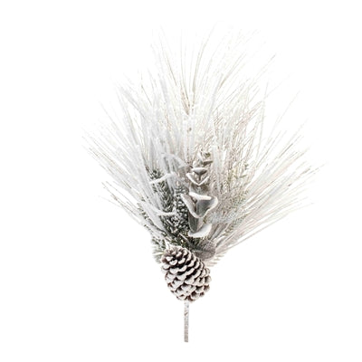 Flocked Mixed Pine Spray