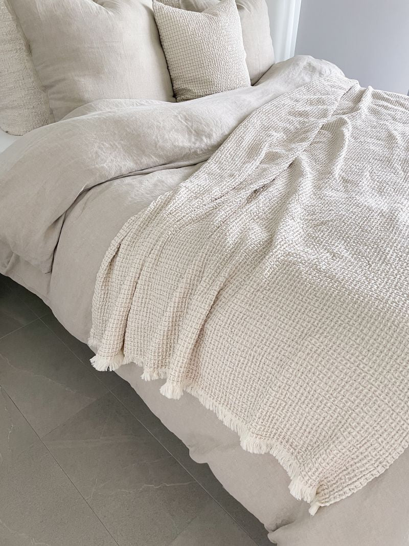 Taupe waffle online blanket