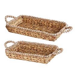 Water Hyacinth Bead Basket