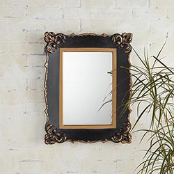 Ornate Black/Gold Mirror