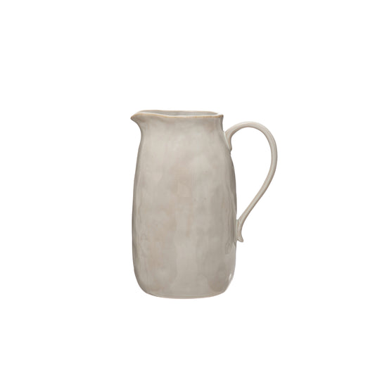 Glazed Stoneware Pitcher