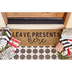 Leave Presents Here Doormat