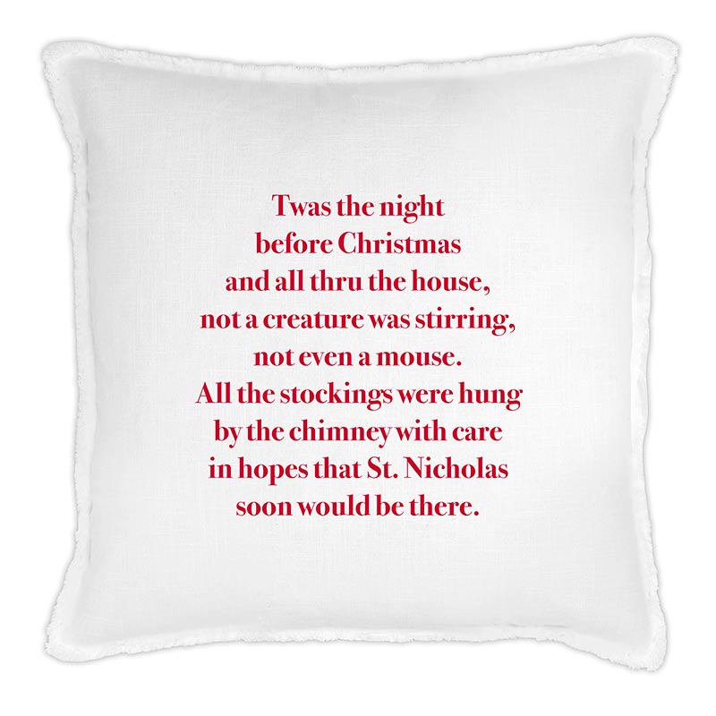 Twas the Night Before Christmas Euro Pillow