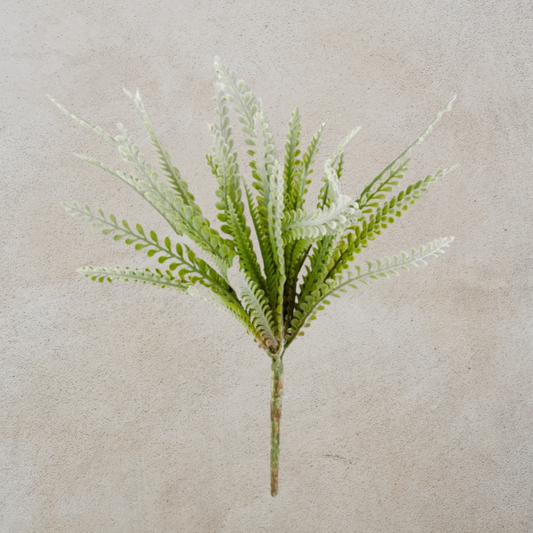 Soft Green Flocked Foliage Bush