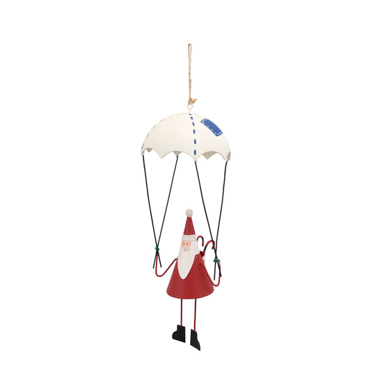 Hand Painted Parachute Santa