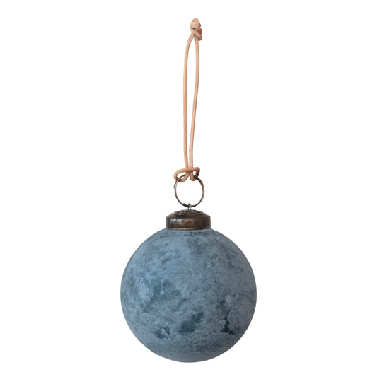 Distressed Glass Ball Ornament