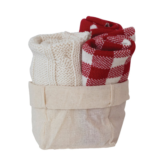 Cotton Bag Dish Cloth Set