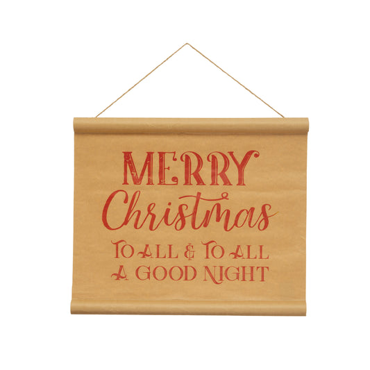 Merry Christmas Scroll Wall Decor