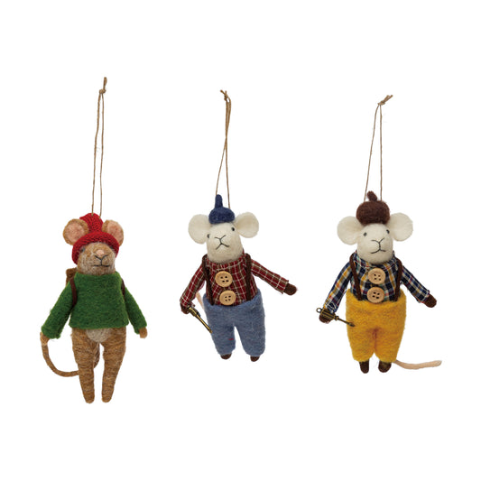 Wool Mouse Ornaments