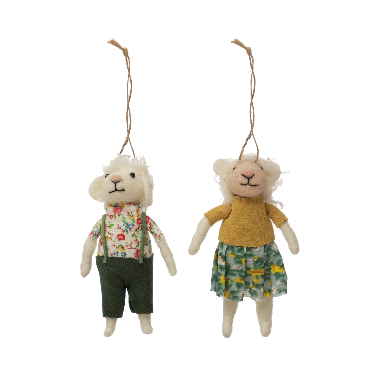 Wool Lamb Ornaments