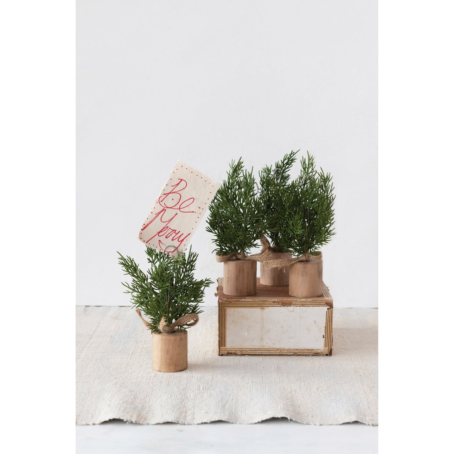 Faux Pine Tree Place Card Holder