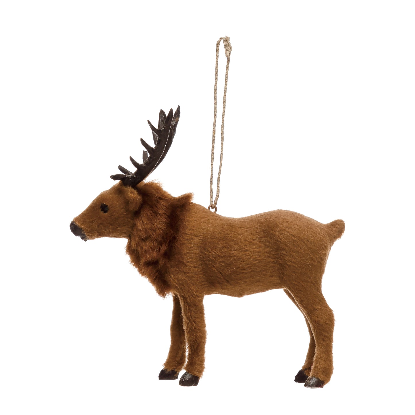 Faux Fir Elk Ornament