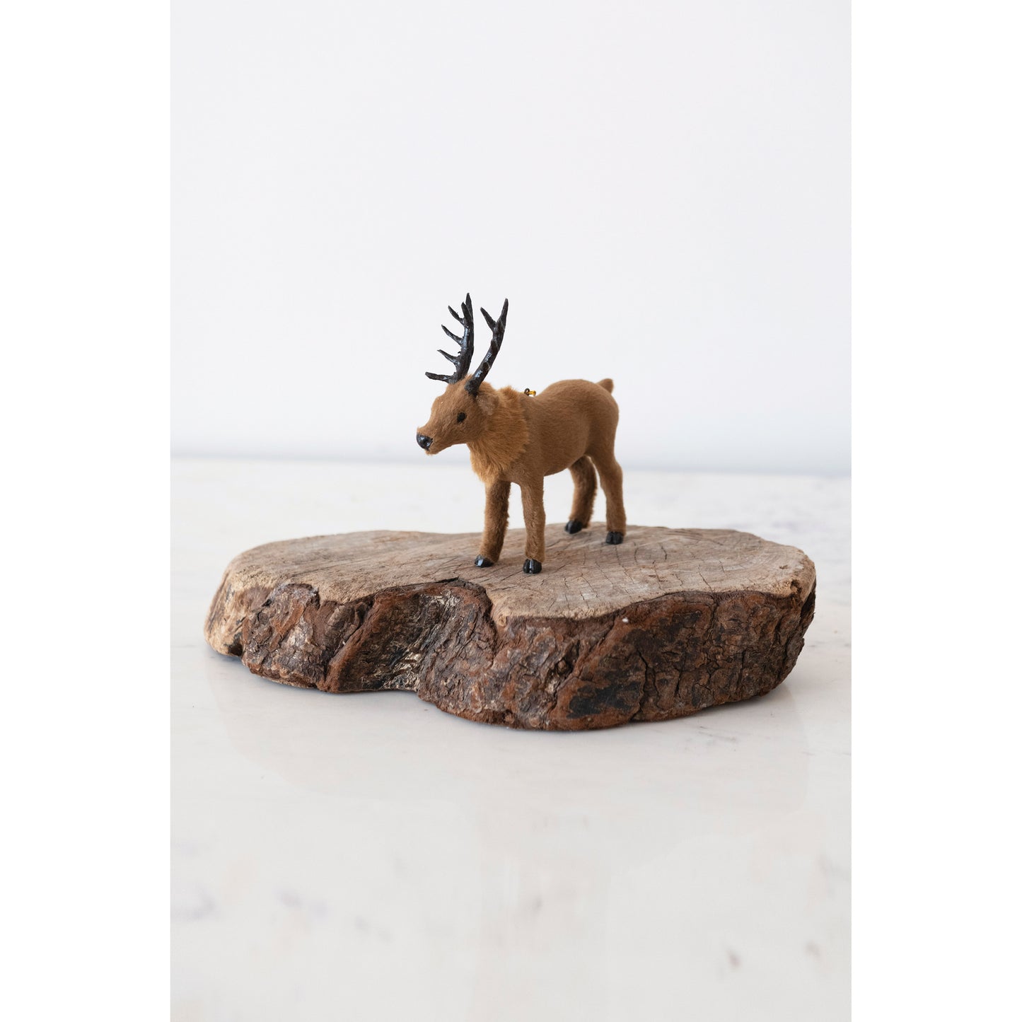 Faux Fir Elk Ornament