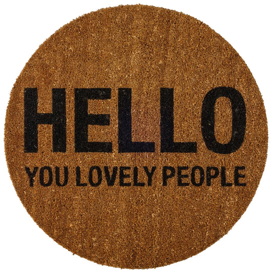 Hello Round Doormat