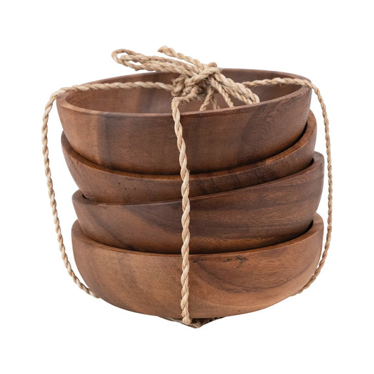 Acacia Wood Bowl Set