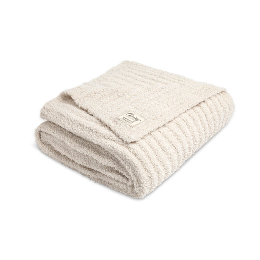 Cream Ribbed Blanket