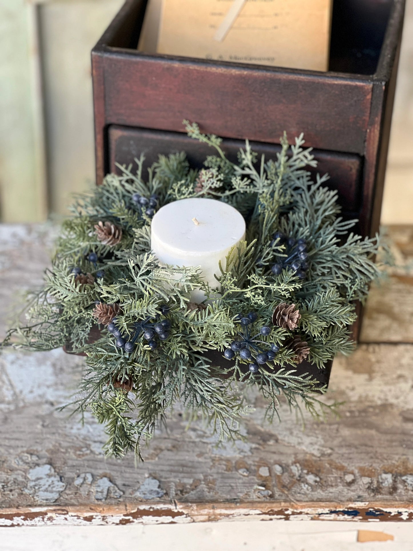 Siberian Cypress Candle Ring