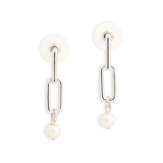 Pearls from Within Earrings - Silver