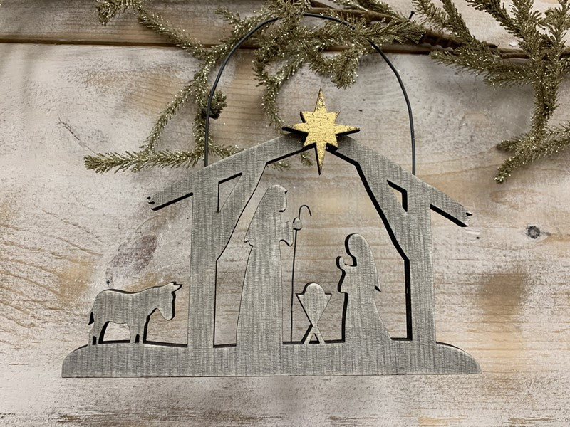 Holy Family Wood Ornament