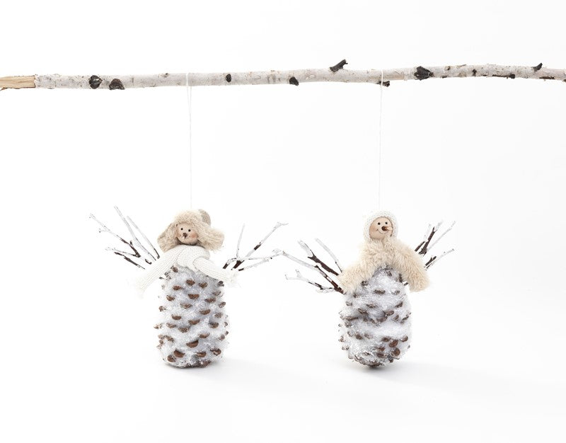 Pinecone Snowman Ornaments