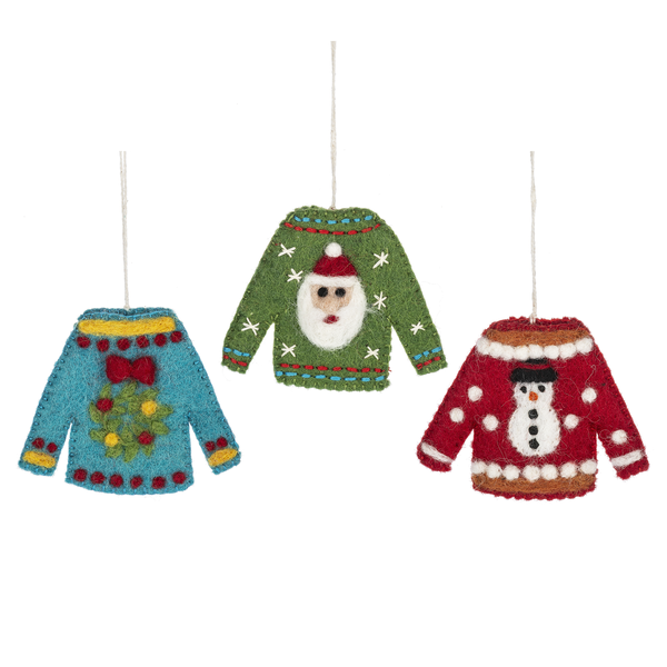 Wool Sweater Ornaments