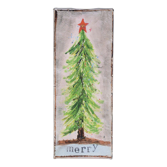 Merry Christmas Tree Canvas