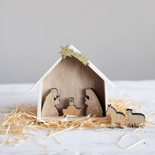 Wood Nativity