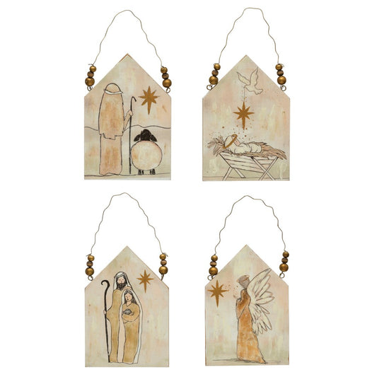 Wooden Nativity Ornament