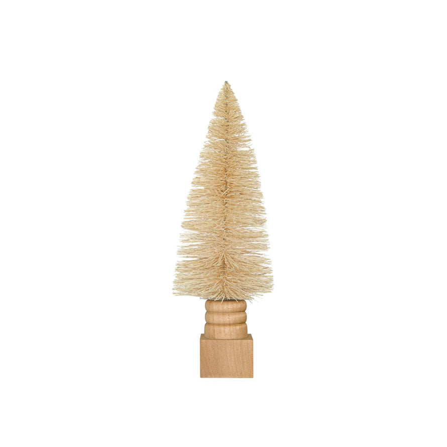 Cream Sisal Bottle Brush Tree