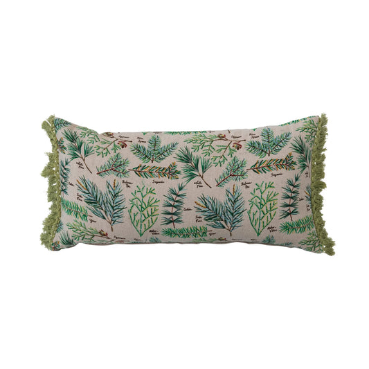 Pine Boughs & Fringe Pillow