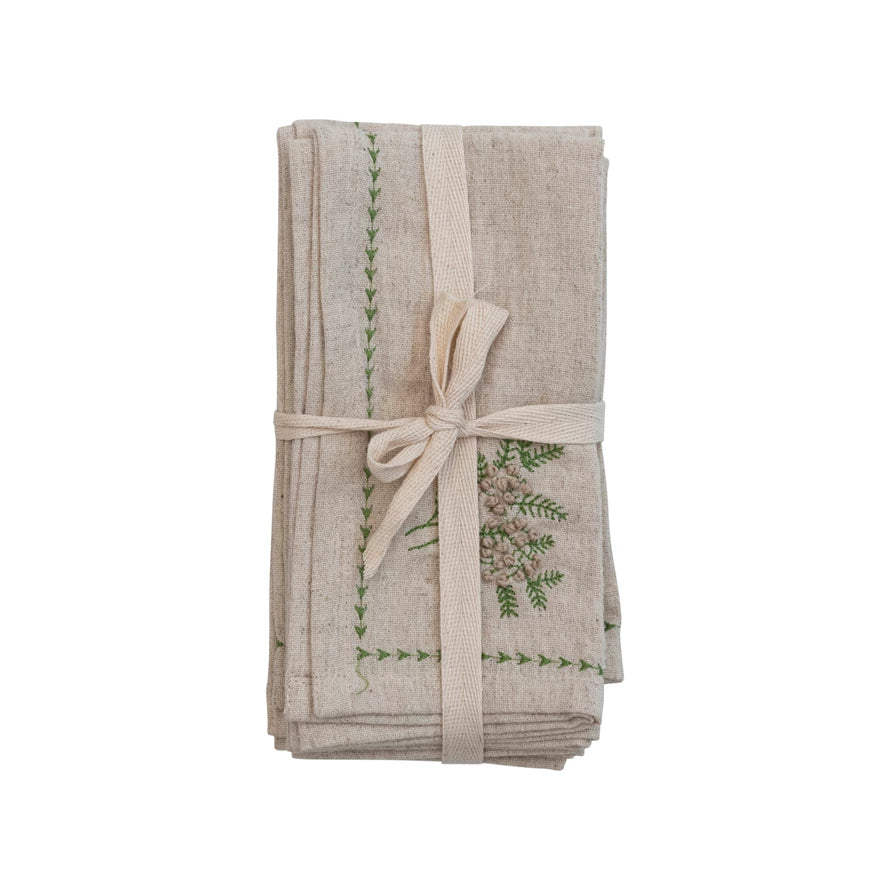 Cotton & Linen Embroidered Napkins