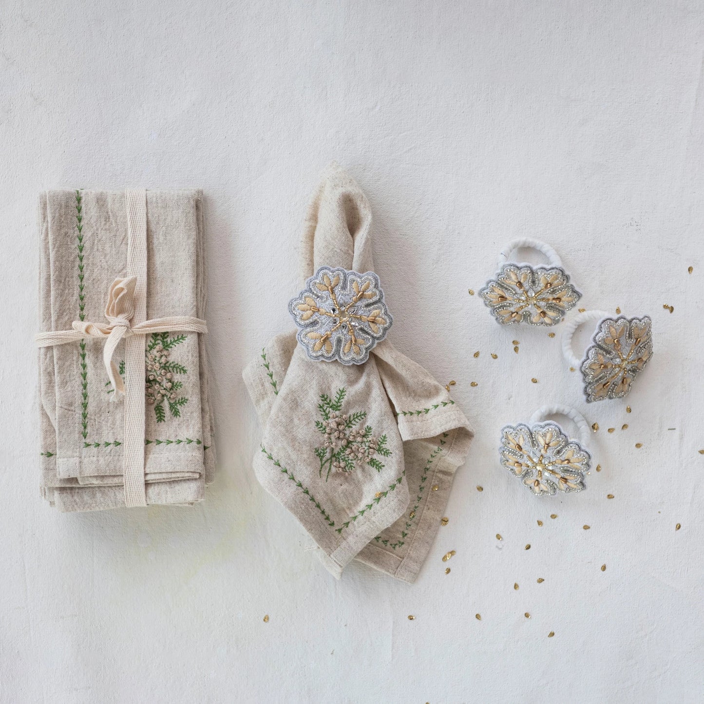 Cotton & Linen Embroidered Napkins