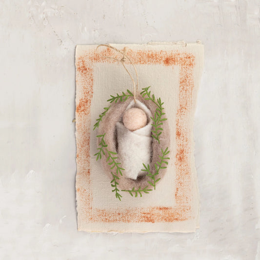 Wool Felt Baby Jesus Ornament